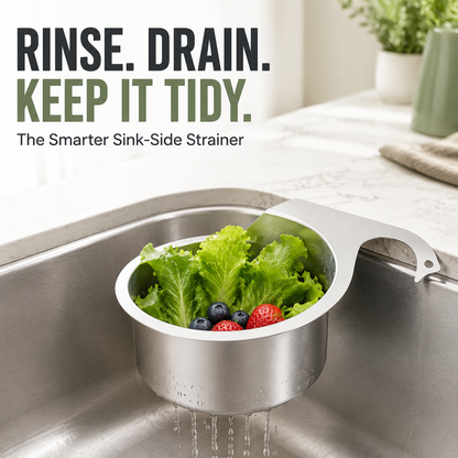 🎯 LIMITED-TIME SALE 🚩 304 Stainless Steel Swan Sink Strainer Basket — Hang, Rinse & Drain with Ease
