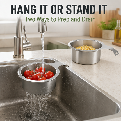 🎯 LIMITED-TIME SALE 🚩 304 Stainless Steel Swan Sink Strainer Basket — Hang, Rinse & Drain with Ease