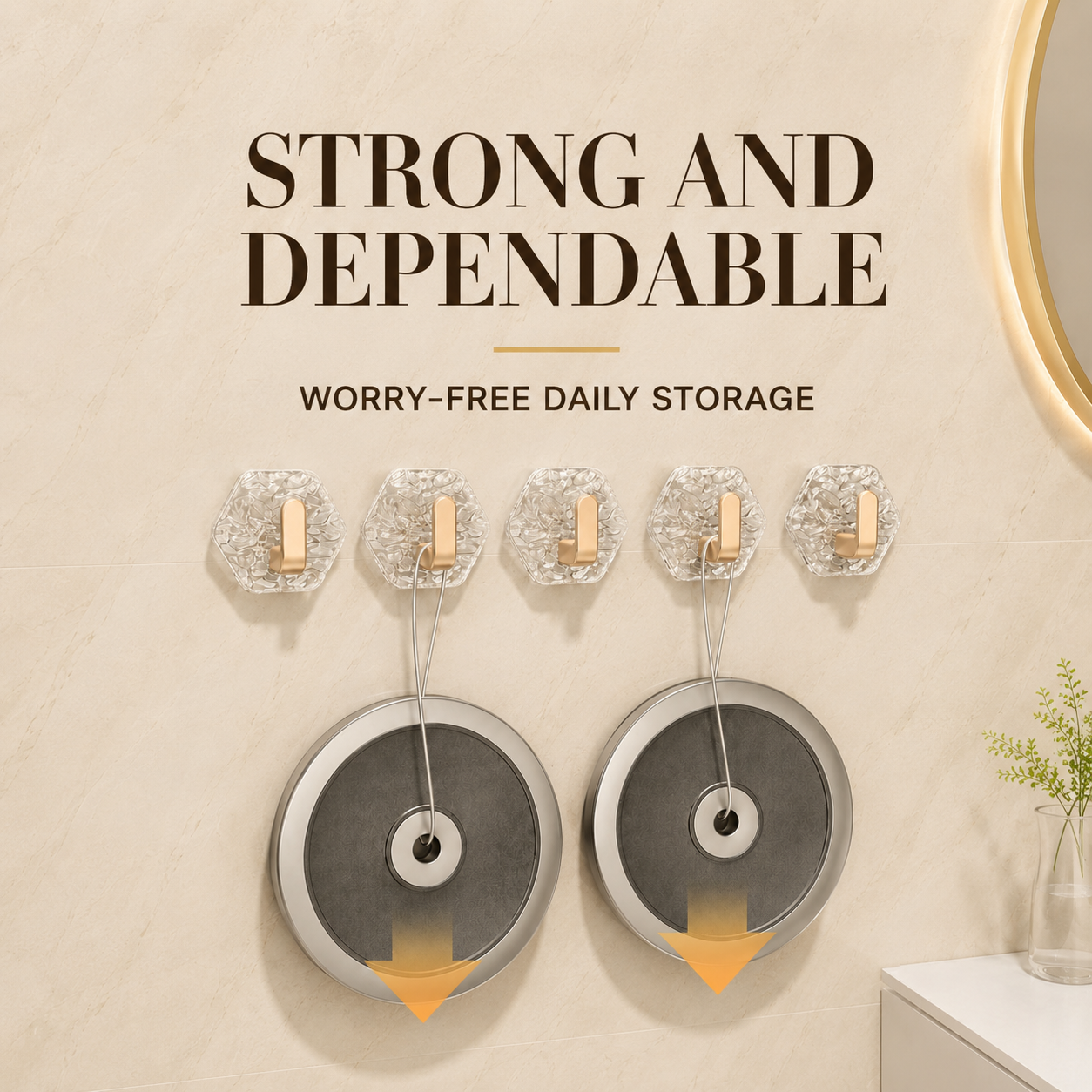 🔥 50% OFF | ✨Invisible Self-Adhesive Storage Hooks 🛠️ Clean, Drill-Free Organization