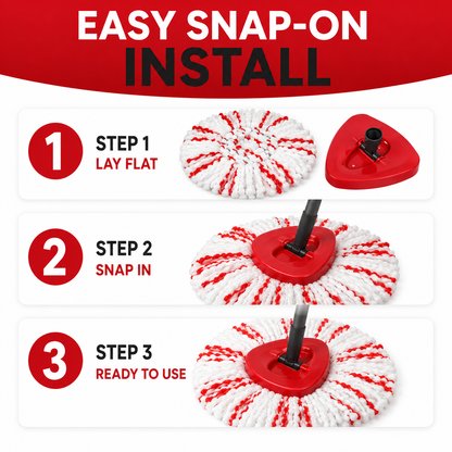 🔥 Limited-Time Sale Spin Mop Replacement Head ✨ Deep Clean, Super Absorbent & Reusable