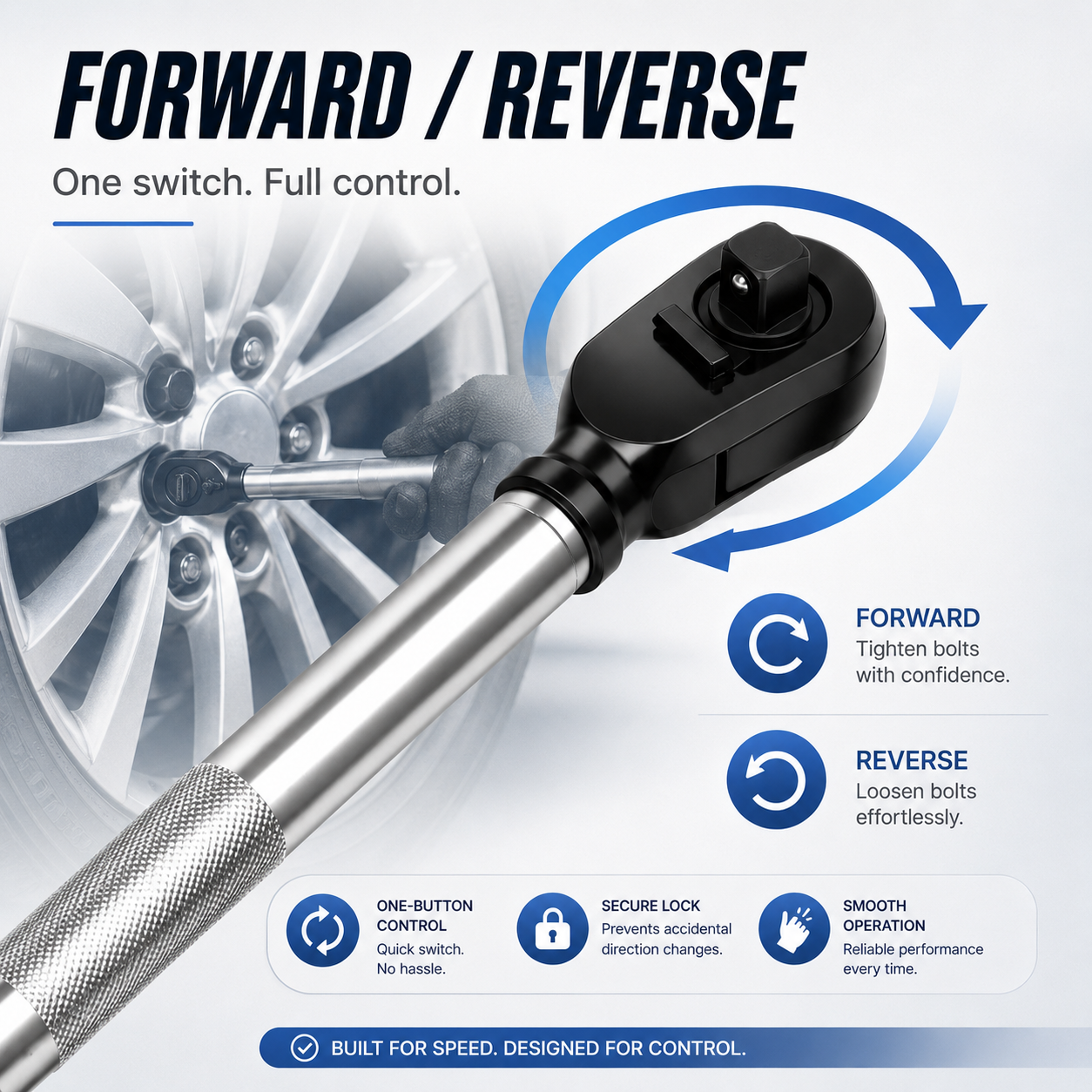 🔥 Limited Time Offer 1/2" Ratchet Extension Bar 🔧 Easily Reach Tight Spaces 🚚 Free Shipping