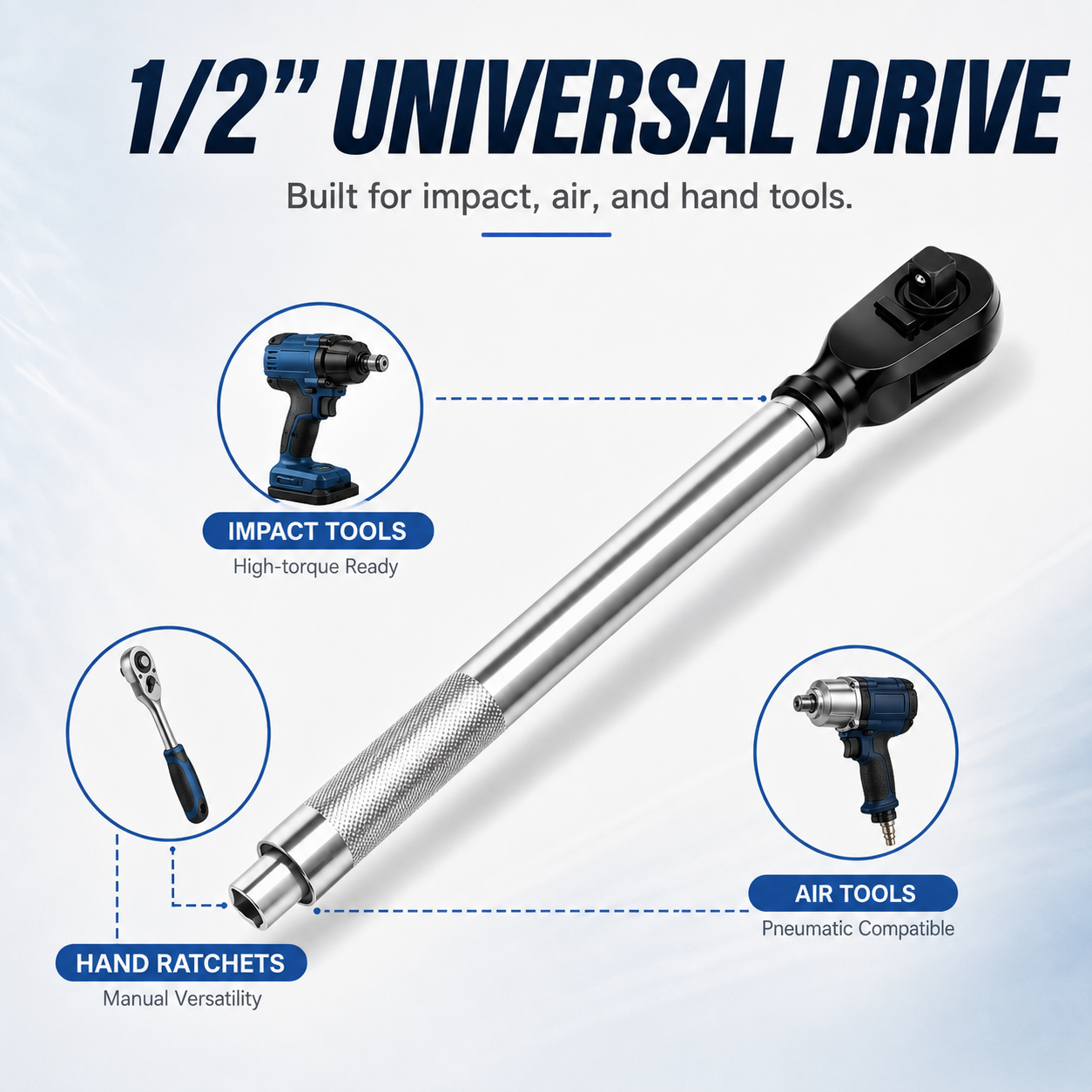 🔥 Limited Time Offer 1/2" Ratchet Extension Bar 🔧 Easily Reach Tight Spaces 🚚 Free Shipping