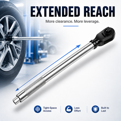 🔥 Limited Time Offer 1/2" Ratchet Extension Bar 🔧 Easily Reach Tight Spaces 🚚 Free Shipping