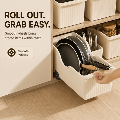 🔥 Limited-Time Sale Rolling Cabinet Storage Bin 🛒 Roll Out, Organize & Grab Easy