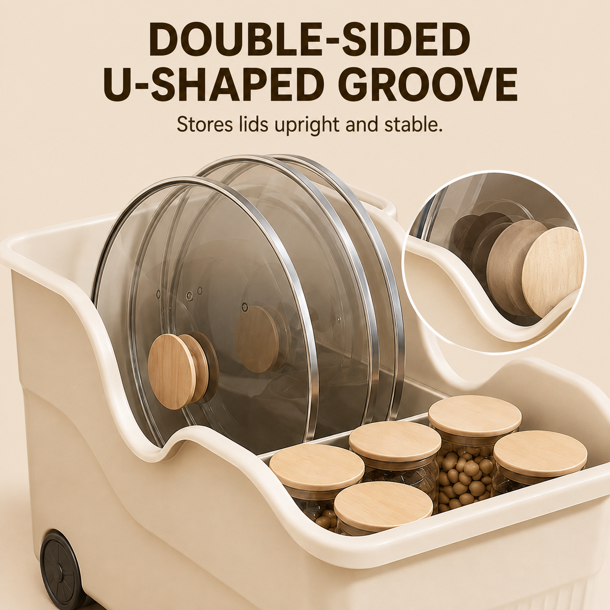 🔥 Limited-Time Sale Rolling Cabinet Storage Bin 🛒 Roll Out, Organize & Grab Easy