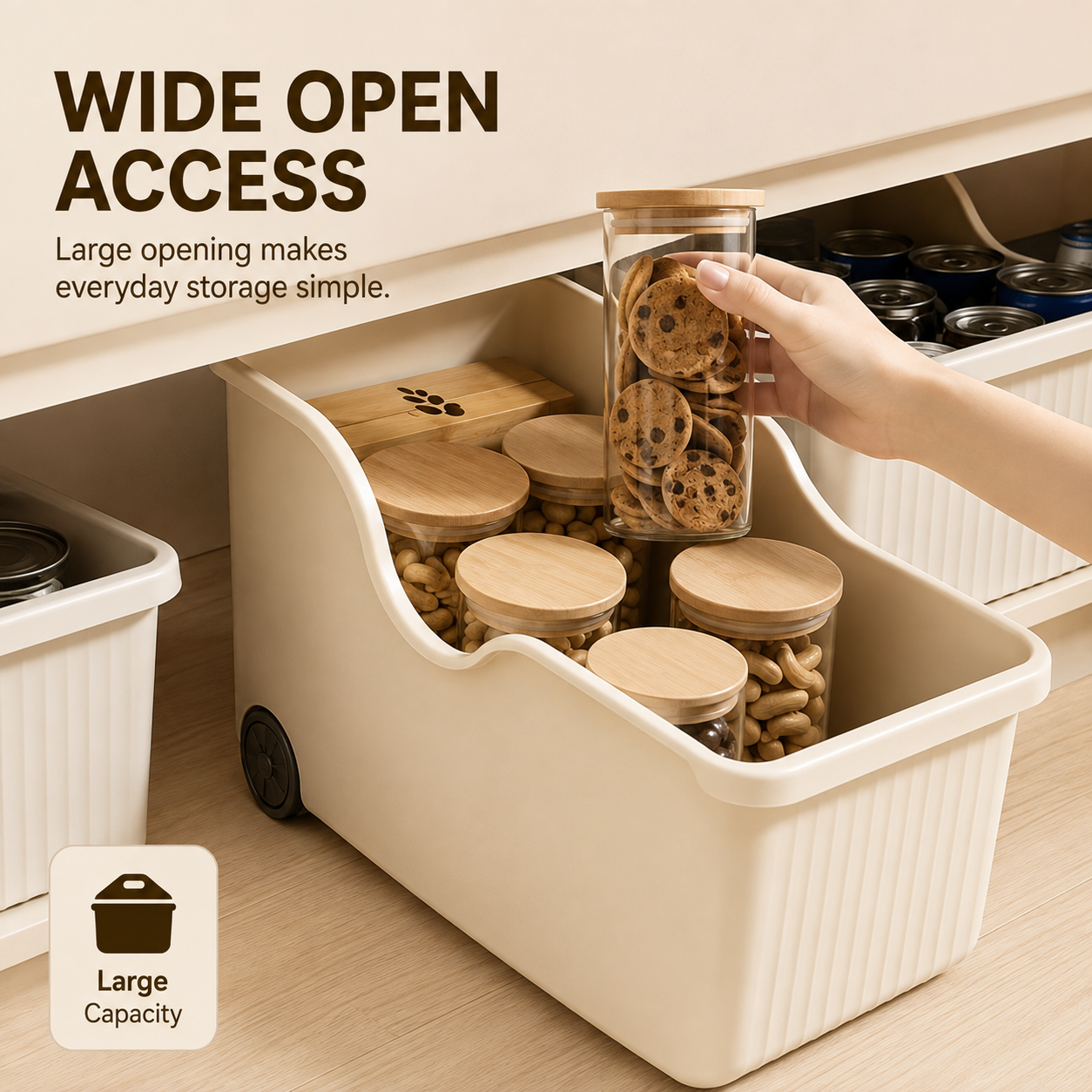 🔥 Limited-Time Sale Rolling Cabinet Storage Bin 🛒 Roll Out, Organize & Grab Easy