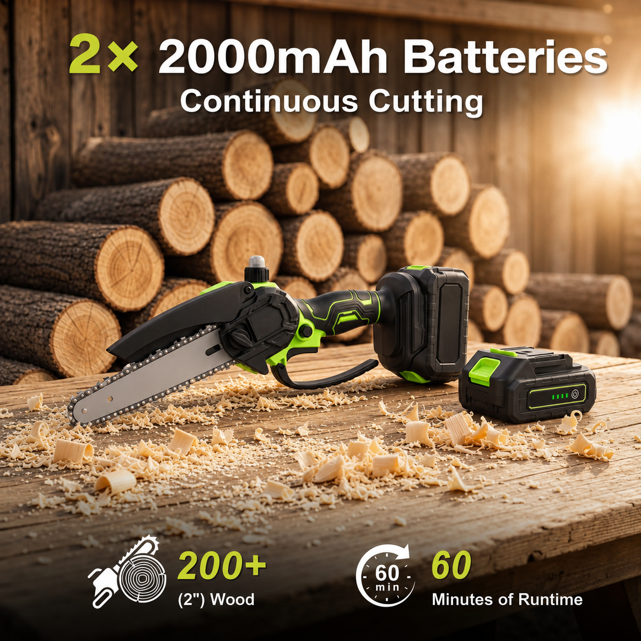 🔥 48% OFF 6-Inch Cordless Mini Chainsaw 🌿 Lightweight Power for Easy Cutting