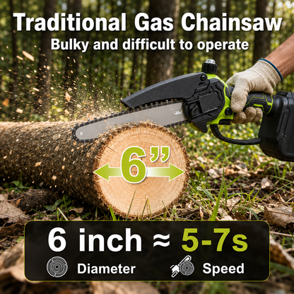🔥 50% OFF 🌿 6-Inch Brushless Cordless Mini Chainsaw Kit