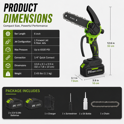 🔥 48% OFF 6-Inch Cordless Mini Chainsaw 🌿 Lightweight Power for Easy Cutting