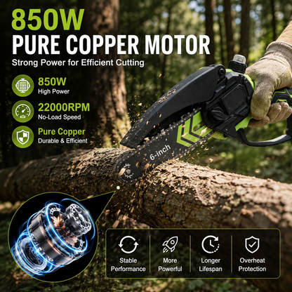 🔥 50% OFF 🌿 6-Inch Brushless Cordless Mini Chainsaw Kit