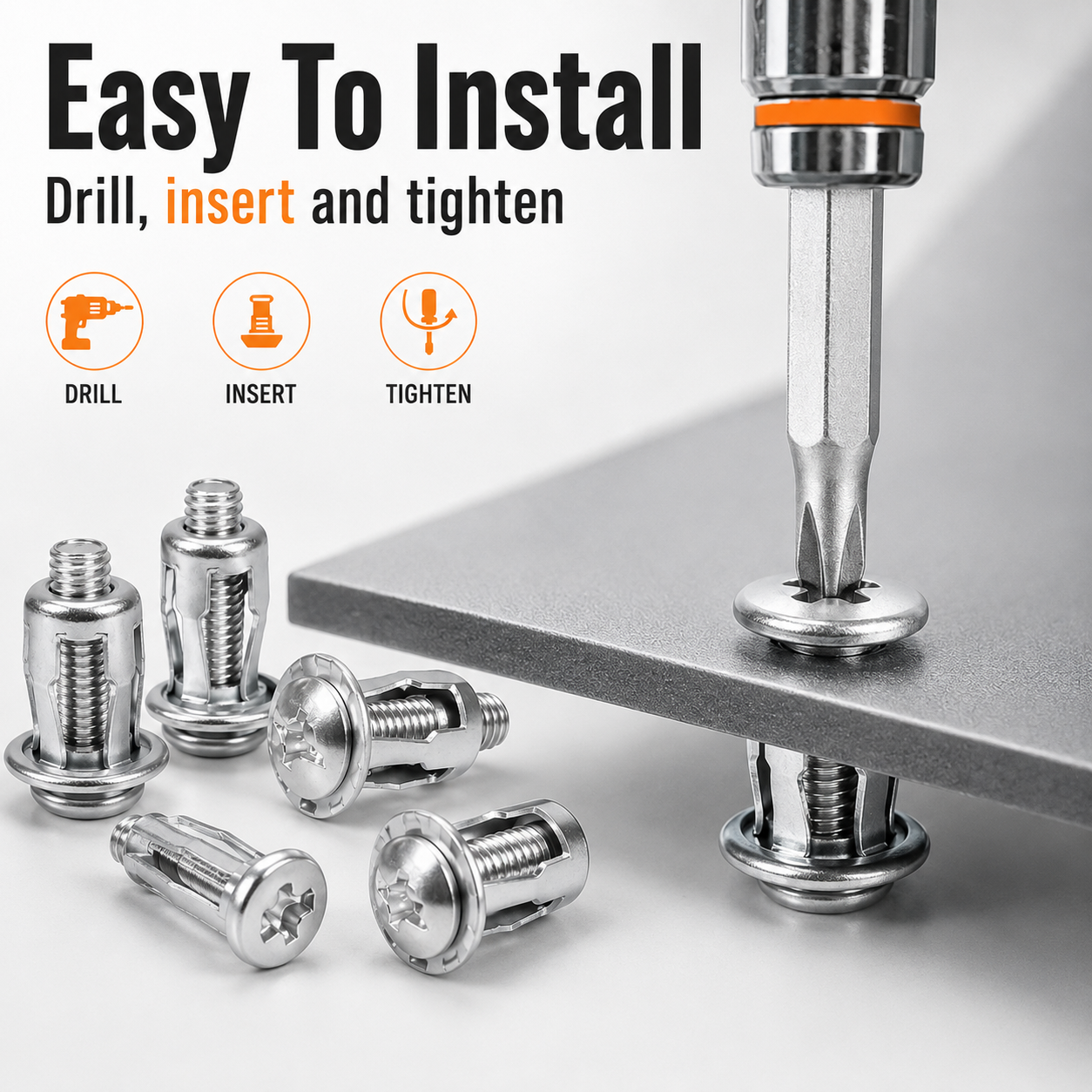 🔩 50% OFF 30/90PCS Rivet Nut Fastener Set — Strong Hold, Easy Install