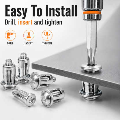 🔩 50% OFF 30/90PCS Rivet Nut Fastener Set — Strong Hold, Easy Install