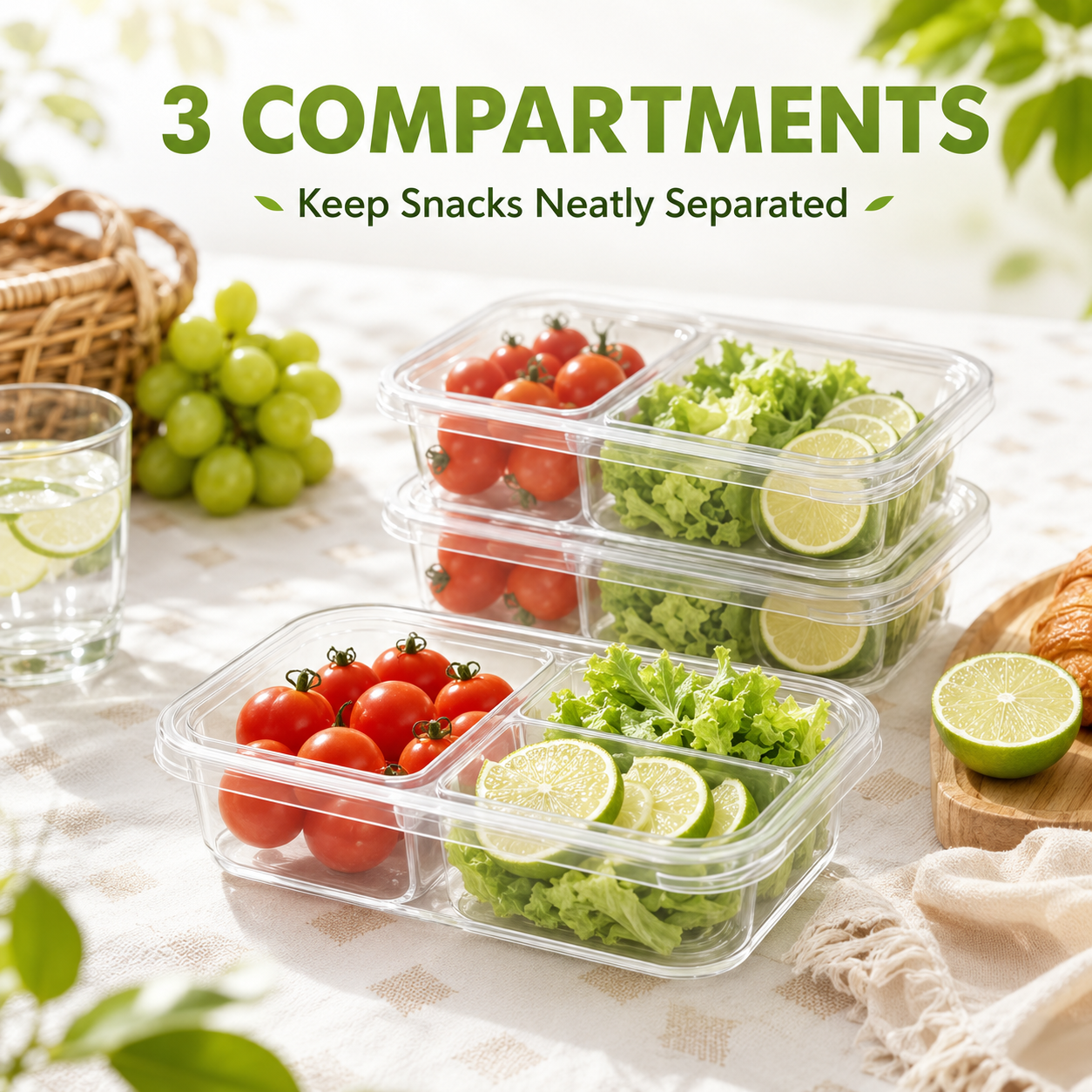 🔥 50% OFF Reusable Snack Containers 🥨 Stack, Store & Grab with Ease