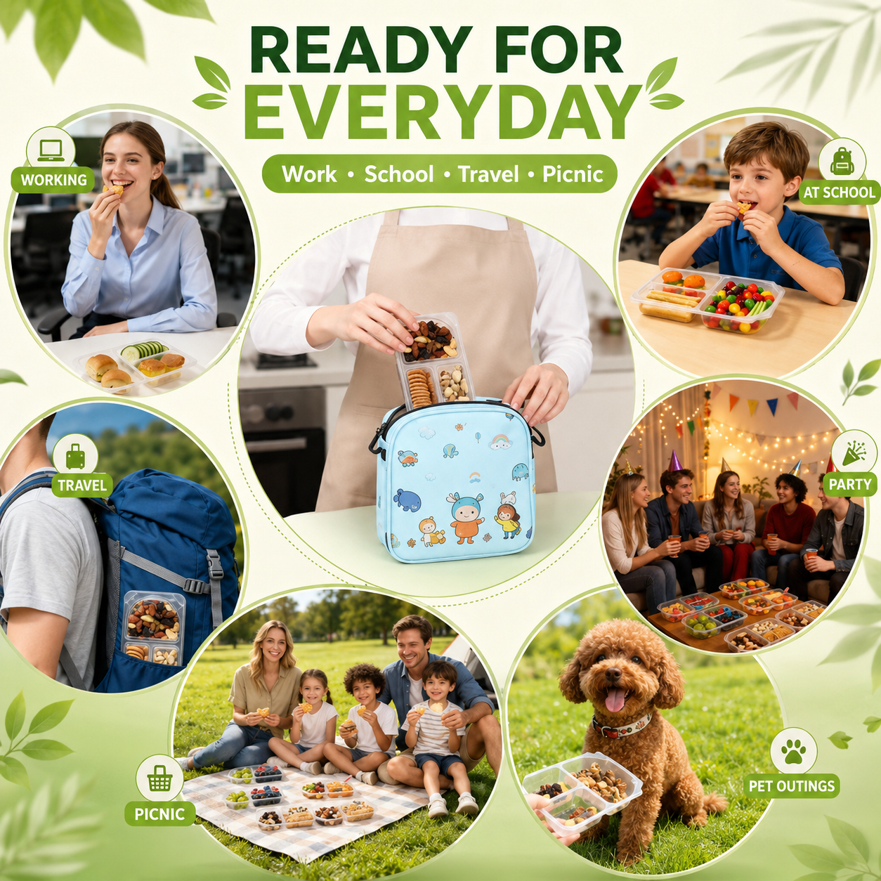 🔥 50% OFF Reusable Snack Containers 🥨 Stack, Store & Grab with Ease