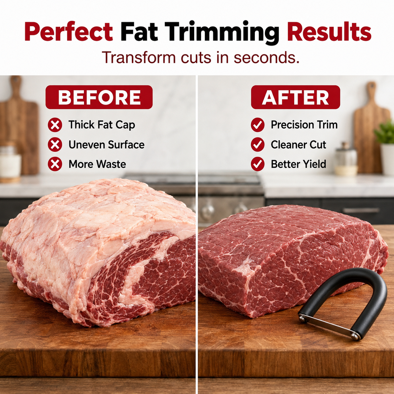 🔥 50% OFF Handheld Meat Fat Trimmer 🥩 Stainless Steel BBQ Prep Tool