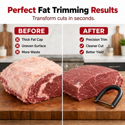 🔥 50% OFF Handheld Meat Fat Trimmer 🥩 Stainless Steel BBQ Prep Tool