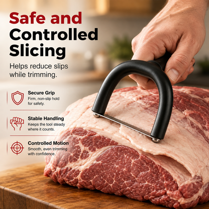 🔥 50% OFF Handheld Meat Fat Trimmer 🥩 Stainless Steel BBQ Prep Tool