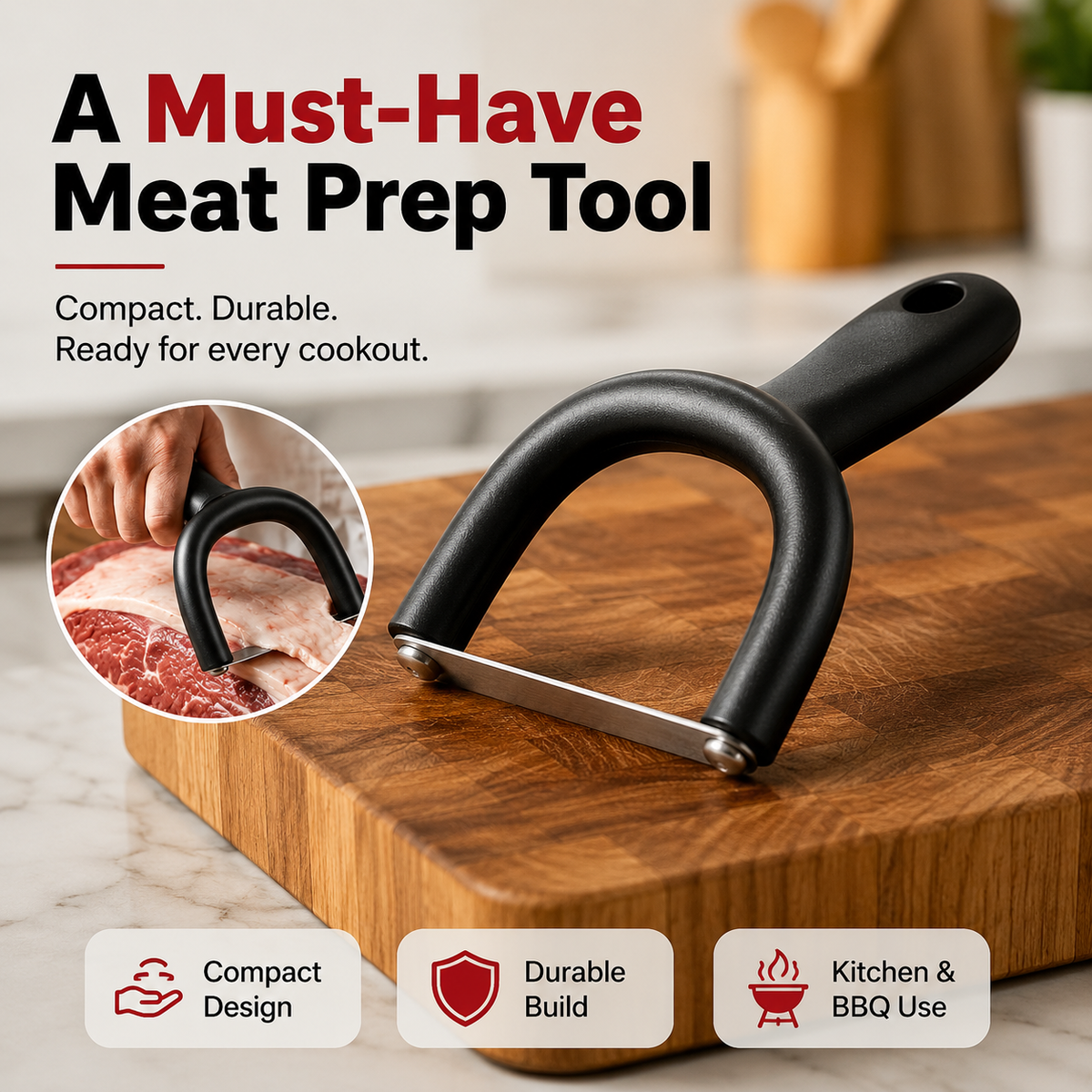🔥 50% OFF Handheld Meat Fat Trimmer 🥩 Stainless Steel BBQ Prep Tool