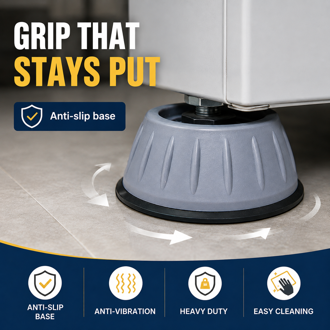 🧺 50% OFF Washer Anti-Vibration Pads ⚡ Reduce Shake & Improve Stability