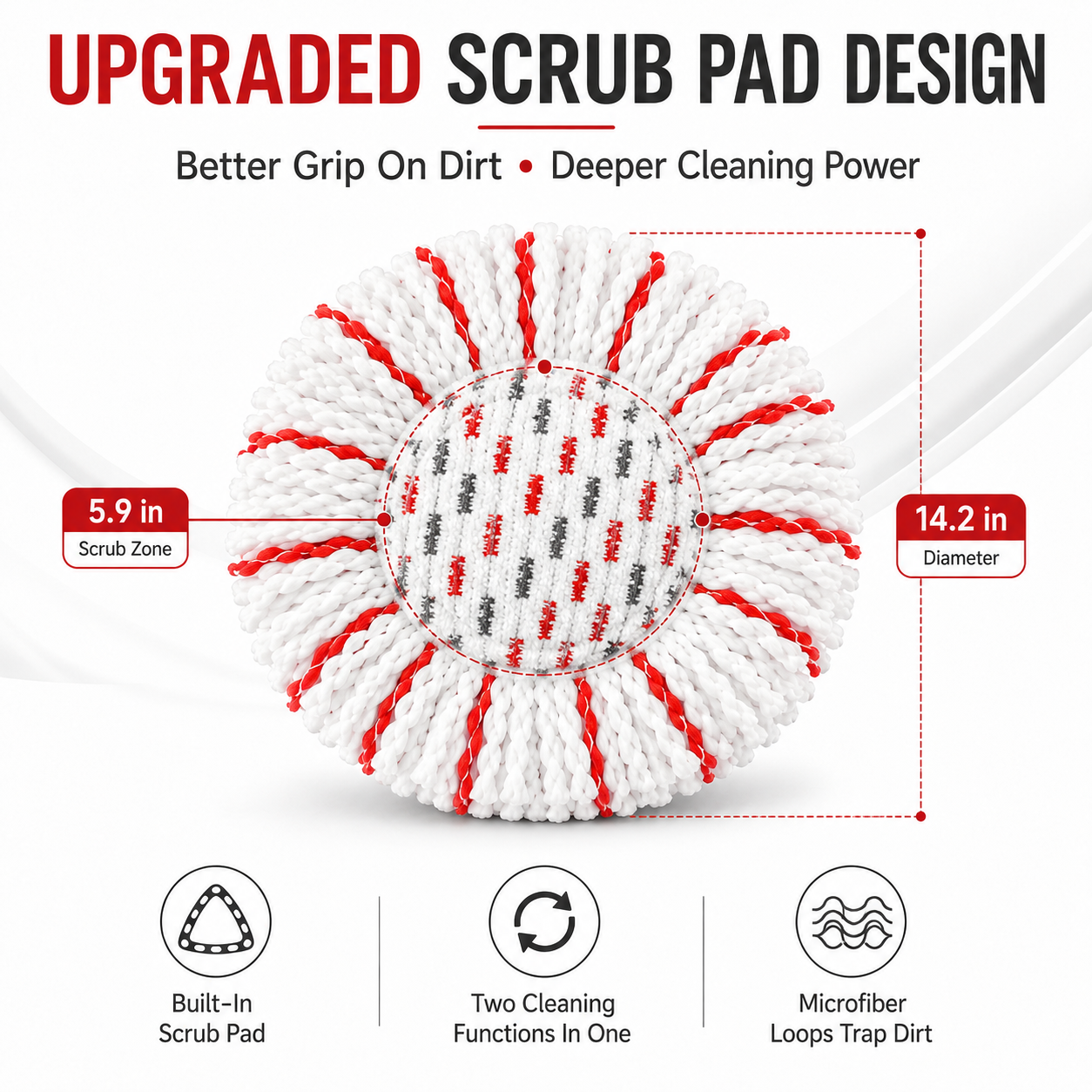 🔥 49% OFF Microfiber Spin Mop Replacement Heads ✨ Refresh Your Mop & Make Floor Cleaning Easier