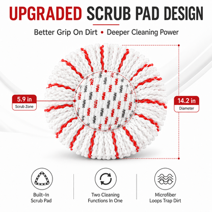 🔥 49% OFF Microfiber Spin Mop Replacement Heads ✨ Refresh Your Mop & Make Floor Cleaning Easier