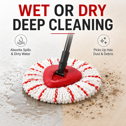 🔥 49% OFF Microfiber Spin Mop Replacement Heads ✨ Refresh Your Mop & Make Floor Cleaning Easier