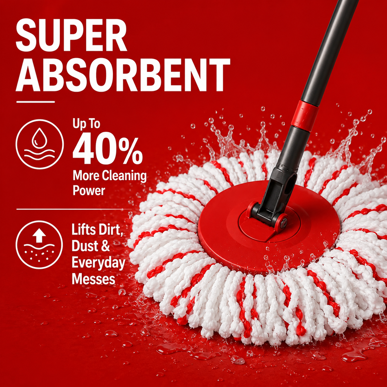 🔥 49% OFF Microfiber Spin Mop Replacement Heads ✨ Refresh Your Mop & Make Floor Cleaning Easier