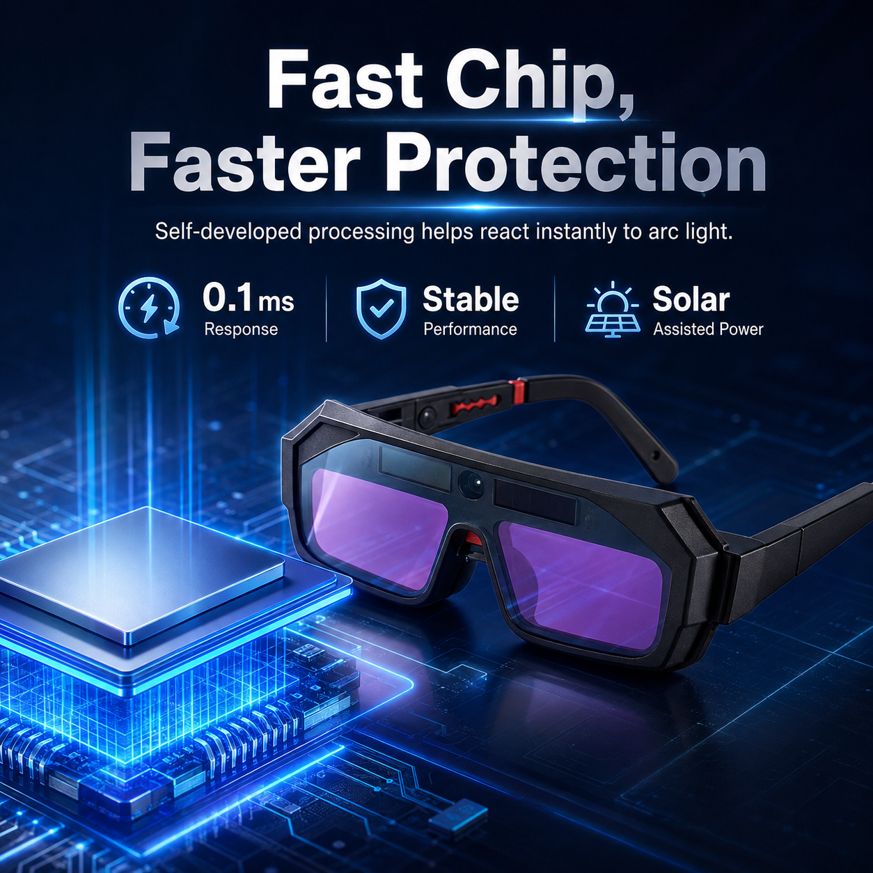 🔥 50% OFF Auto Darkening Welding Glasses ✨ Smart Eye Protection With True Color Vision & Instant Lens Response