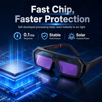 🔥 50% OFF Auto Darkening Welding Glasses ✨ Smart Eye Protection With True Color Vision & Instant Lens Response