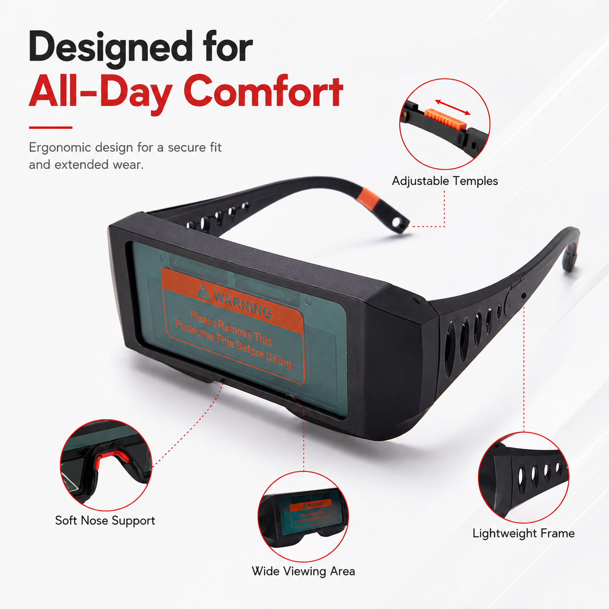 🔥 50% OFF Auto Darkening Welding Glasses ✨ Smart Eye Protection With True Color Vision & Instant Lens Response