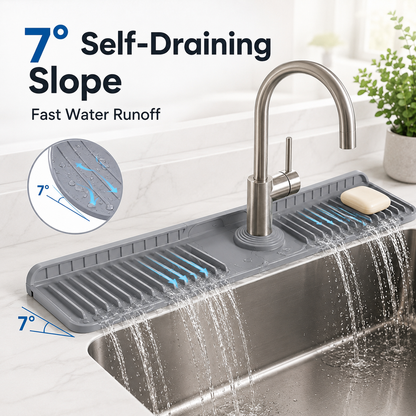 💦 50% OFF 24 Inch Adjustable Silicone Sink Splash Guard ✨ Fast-Draining & Cut-to-Fit Design