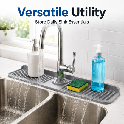 💦 50% OFF 24 Inch Adjustable Silicone Sink Splash Guard ✨ Fast-Draining & Cut-to-Fit Design