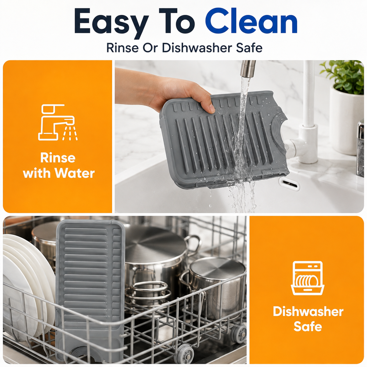 💦 50% OFF 24 Inch Adjustable Silicone Sink Splash Guard ✨ Fast-Draining & Cut-to-Fit Design
