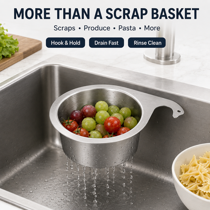 🧺 SAVE 46% Hanging Sink Drain Basket 💧 Catch Scraps & Drain Water Fast