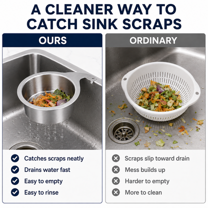 🧺 SAVE 46% Hanging Sink Drain Basket 💧 Catch Scraps & Drain Water Fast