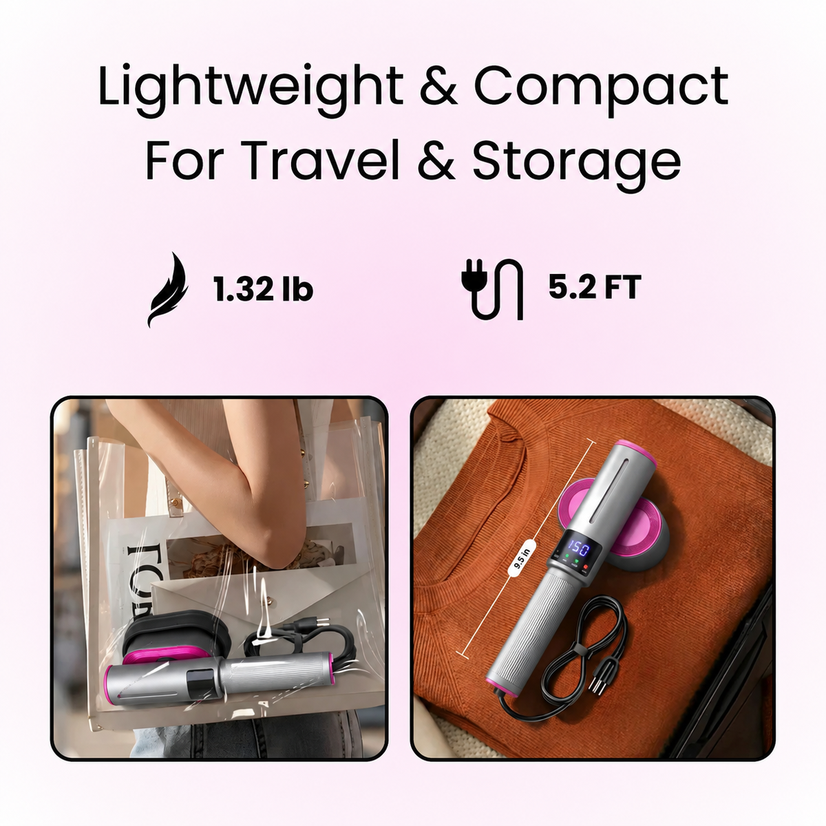 🔥 50% OFF Portable Clothes Steamer 👔 Wrinkles Gone in Just 5 Seconds