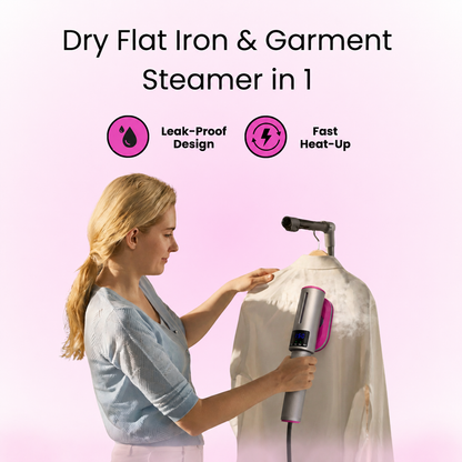🔥 50% OFF Portable Clothes Steamer 👔 Wrinkles Gone in Just 5 Seconds