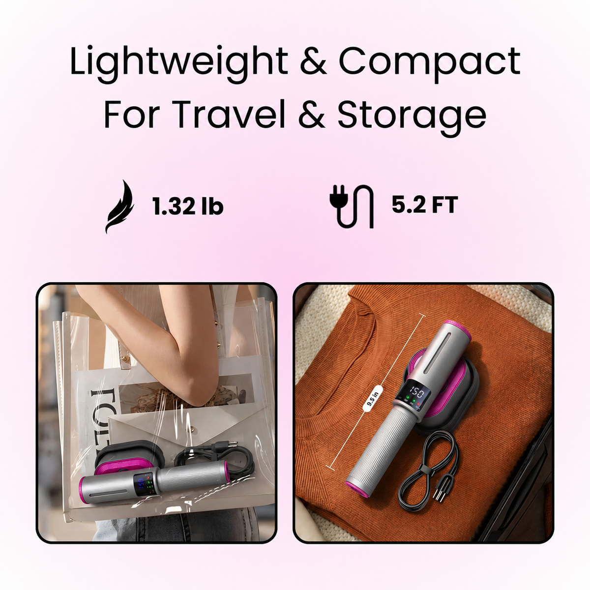 🔥 50% OFF Portable Clothes Steamer 👔 Wrinkles Gone in Just 5 Seconds