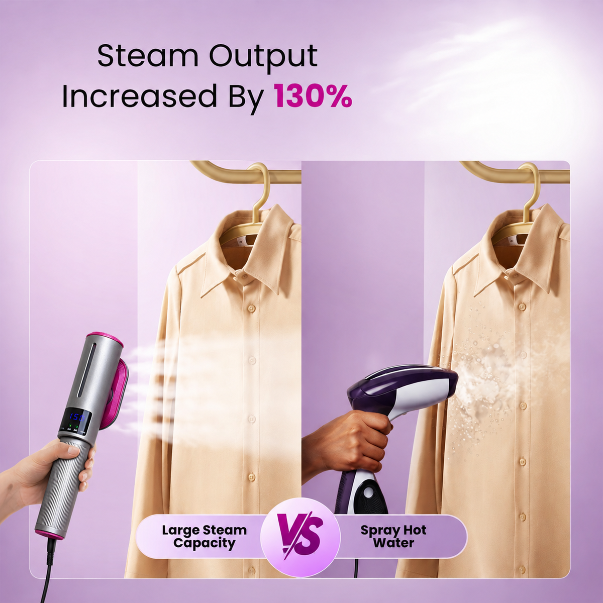 🔥 50% OFF Portable Clothes Steamer 👔 Wrinkles Gone in Just 5 Seconds