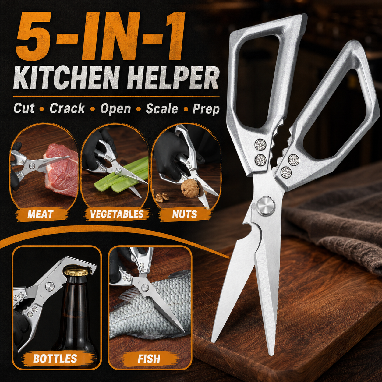 ⏰ Limited-Time 50% OFF Multipurpose Kitchen Scissors ✂️