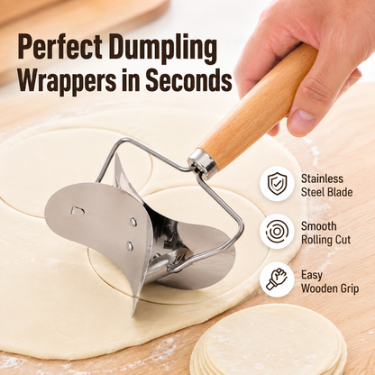 🥟 48% OFF Dumpling Wrapper Cutter ⚡ Roll & Cut Perfect Dough Circles Fast