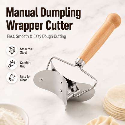 🥟 48% OFF Dumpling Wrapper Cutter ⚡ Roll & Cut Perfect Dough Circles Fast