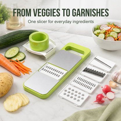 🔥 49% OFF 5-in-1 Kitchen Slicer 🥕 Slice, Shred & Prep with Less Effort