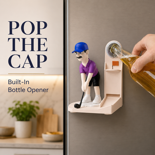 3D Interactive Golf Bottle Opener – Pop, Drop & Putt