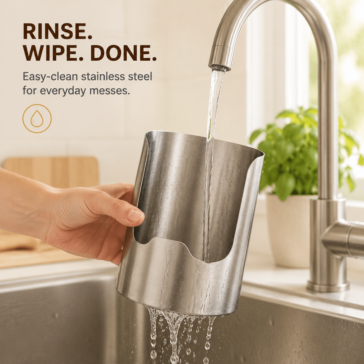 🥄 Stainless Steel Utensil Holder ✨ – Rust-Resistant Countertop Organizer for Spoons, Spatulas & Cooking Tools ✨🔪
