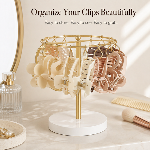 ✨ Limited-Time Deal 💕 360° Hair Clip Organizer Stand – Keep Every Favorite in Sight