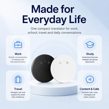 🔥LAST DAY 49% OFF🔥AI Language Translator Device – Real-Time Two-Way Voice Translator with Multi-Language Support