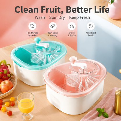 🍎 FreshSpin™ 360° Fruit & Vegetable Washer | Deep Clean Produce In Seconds ✨