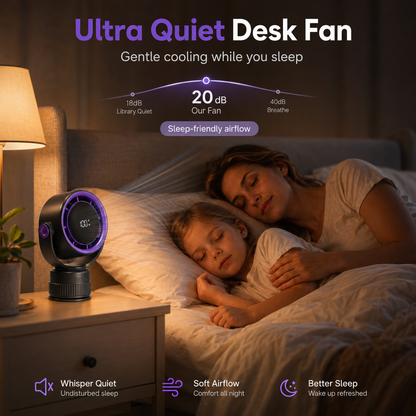 Vacuum Suction Portable Clip Cooling Fan for Car &amp; Bedroom