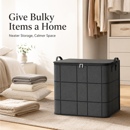 🏡Large-Capacity Zippered Bedding Storage Bag with Carry Handles